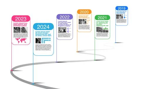 Milestone Company, Timeline, Roadmap,Infographic Vector. Stock Illustration