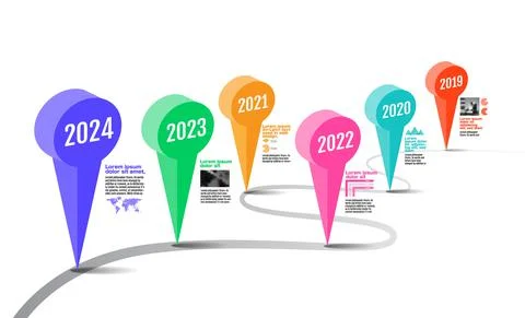 Milestone Company, Timeline, Roadmap,Infographic Vector. 스톡 일러스트