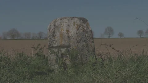 A Milestone in the countryside - FLAT Stock Footage 160335144