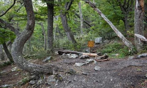 Milestone of the end of the world Stock Photos