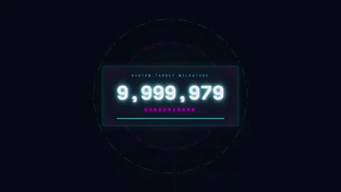 Milestone marker showing 10,000,000 subscribers in digital display Stock Footage 344051939
