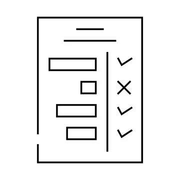 Milestone planning line icon vector illustration Stock Illustration