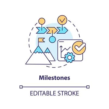 Milestones concept icon Stockillustratie