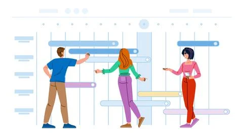 Milestones project timeline vector Stock Illustration