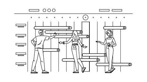 Milestones project timeline vector Stock Illustration
