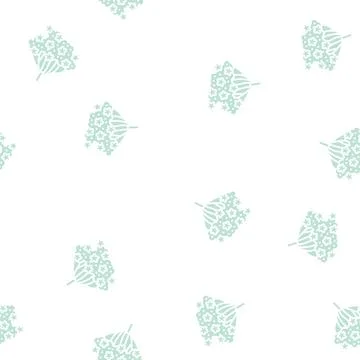 Milfoil plant glyph seamless pattern Illustrazione stock