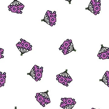Milfoil plant vector seamless pattern Stock Illustration