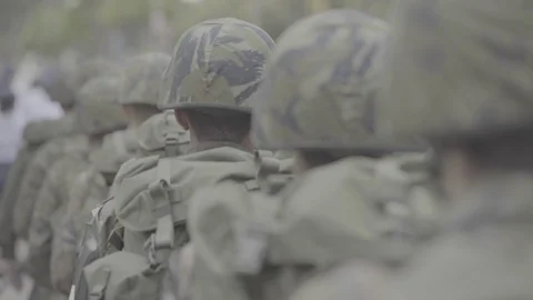 Militar parede Stock Footage 126940500