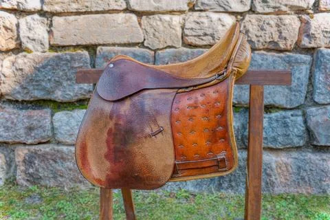 Militar saddle  Stock Photos