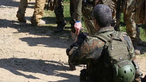 Militaries going in all directions while waiting for war orders Stock Footage 84739778