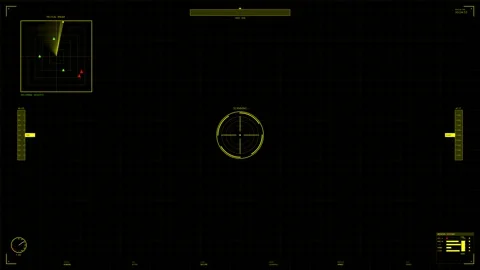 Militaristic cockpit design displaying data for war-themed videos and docum.. Видео 327223442