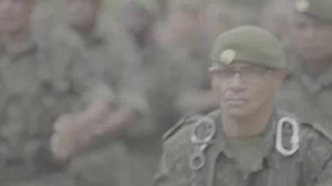 Militars at parede Stock Footage 126940642