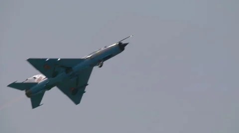 Military air force Hornet fighter jet spiraling in the sky. Stock Footage 67338732