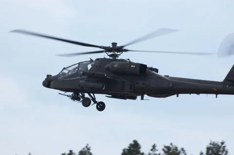 Military Apache helicopter Stock Photos