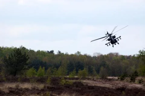 Military Apache helicopter Foto stock