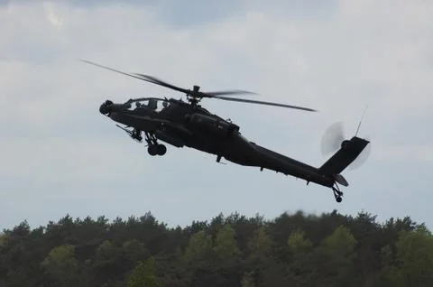 Military Apache helicopter Foto stock