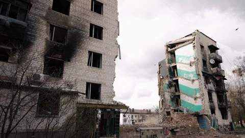 Military attack, Destruction aftermath, Attack results 動画素材 245123683