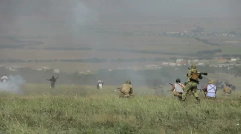 Military attack Stock Footage 1444217