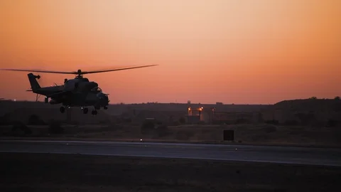 Military Attack Helicopter Stock Footage 104691045