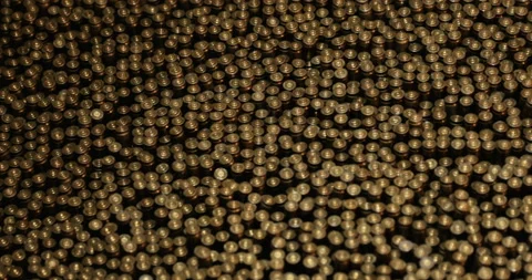 Military background. Bullets Background. Dolly shot. Stock Footage 86242868