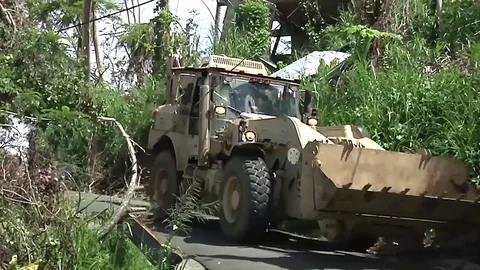 A military backhoe Video stock 84309745