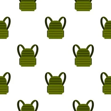 Military backpack pattern flat Illustrazione stock