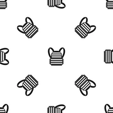 Military backpack pattern seamless black Illustrazione stock