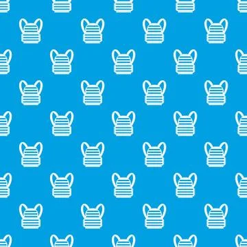 Military backpack pattern seamless blue 库存插图