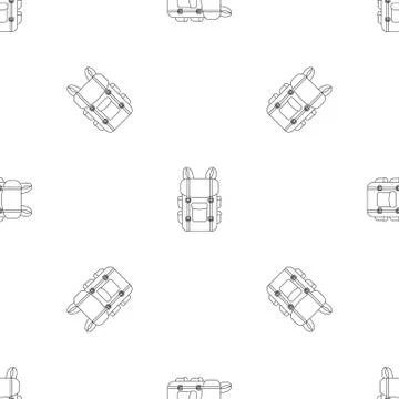 Military backpack pattern seamless Stock Illustration
