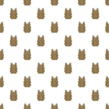 Military backpack pattern seamless vector Stock Illustration