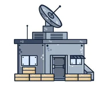 Military base. Army post. Stock Illustration