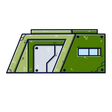 Military base. Army post. Ilustración de archivo