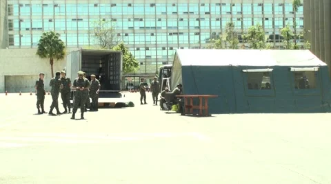 Military base Stock Footage 42601646