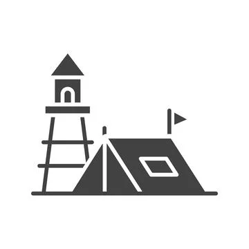 Military Base icon vector image. Stock Illustration