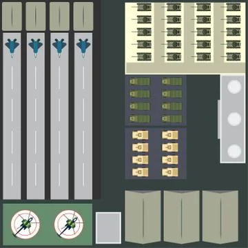 Military base Illustrazione stock
