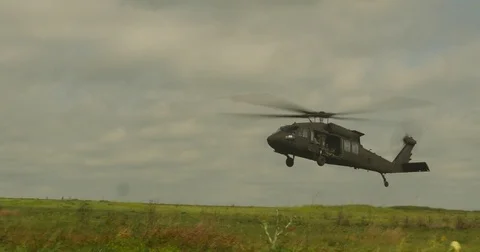Military Black Hawk Helicopter Video stock 83930053