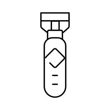 Military bomb explosion device line outline icon Stock Illustration
