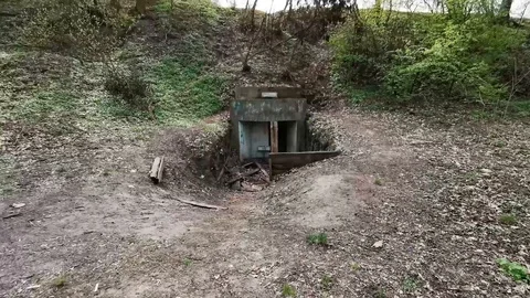 Military bunker Stock Footage 128749218