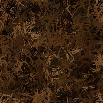 Military camo seamless pattern vector background print. Autumn brown grass Stock Illustration
