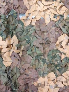 Military Camouflage Netting Texture Pattern for Defense and Concealment Stock Photos