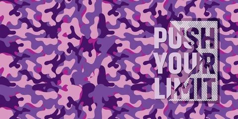 Military camouflage pattern with logo Illustrazione stock