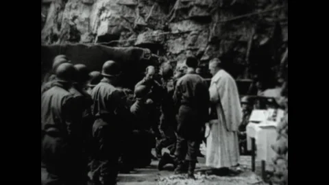 Military Chaplain 1945 Stock Footage 217982739