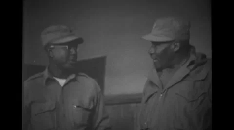 Military chaplain talking to a military soldier Stock Footage