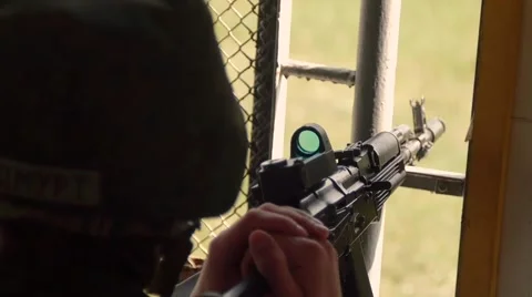 Military chekpoint Stock Footage 50603397
