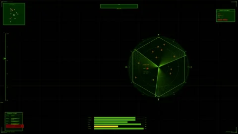 Military cockpit display element used in science fiction war documentaries .. Stock Footage 327223859