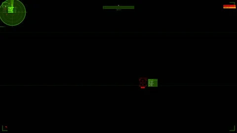 Military cockpit interface displaying data for science fiction war document.. Stock Footage 327222145