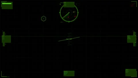 Military cockpit interface displays data for sci-fi war documentary scenes .. Stock Footage 327223991