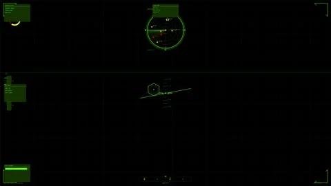 Military cockpit interface used in science fiction documentaries showing ta.. Stock Footage 327224002