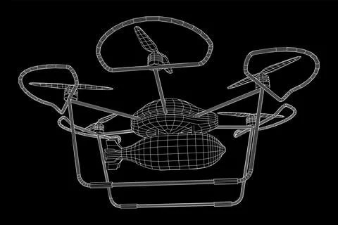 Military Combat Bomber Drone Stock Illustration