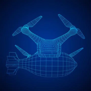Military Combat Bomber Drone Stock Illustration